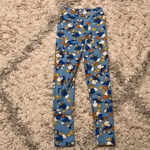 LULAROE Donald Duck leggings size girls l/xl